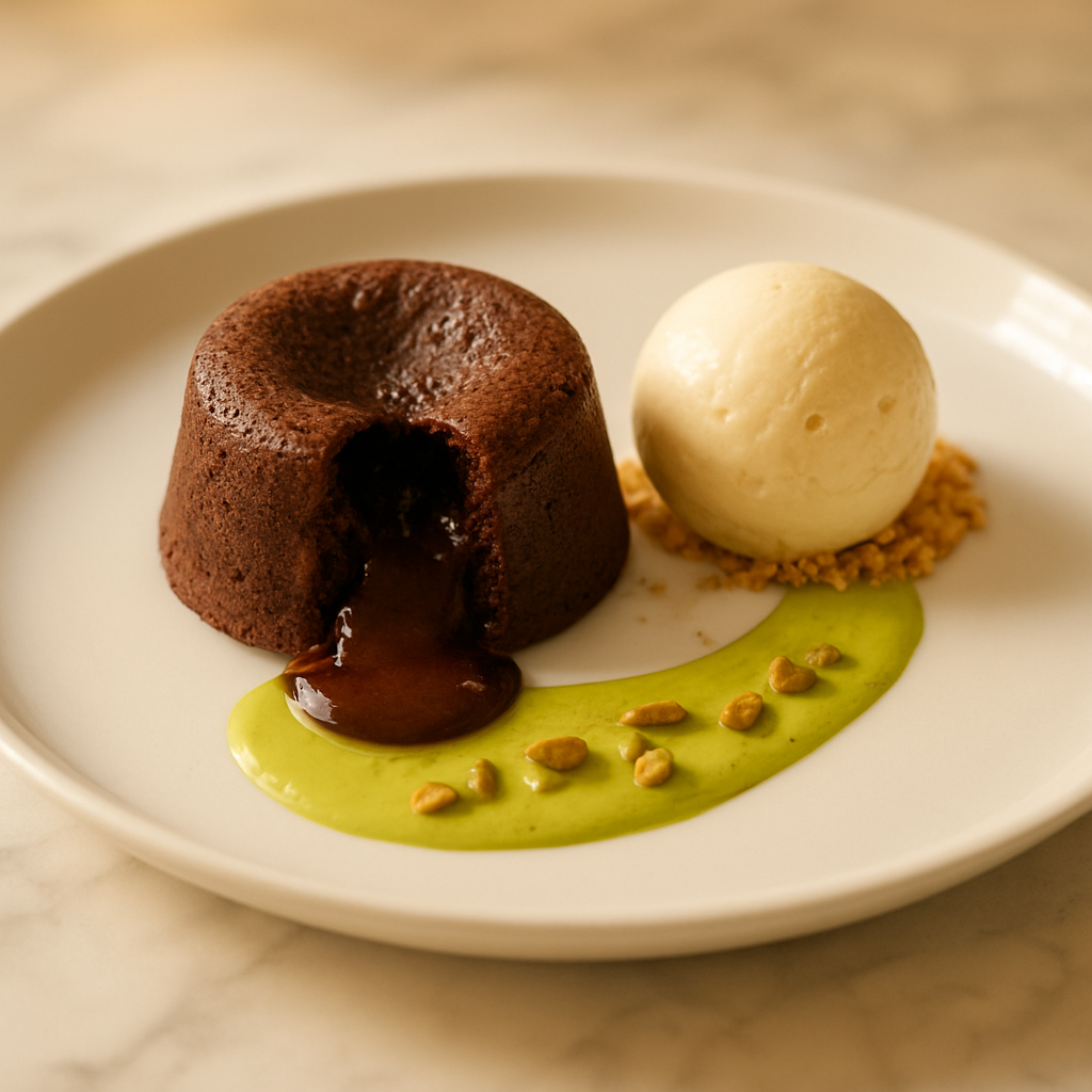 Cœur fondant chocolat noir