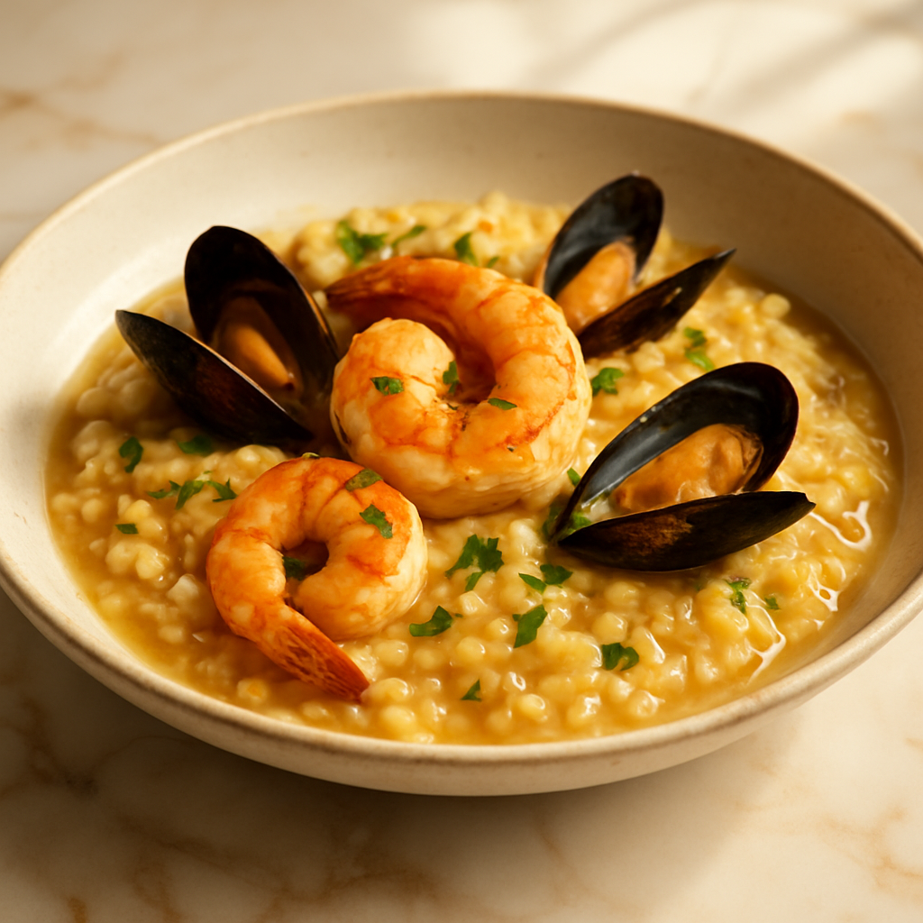Risotto crémeux aux fruits de mer